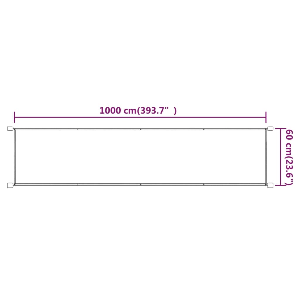 Vertikal markise gråbrun 60x1000 cm oxford stoff