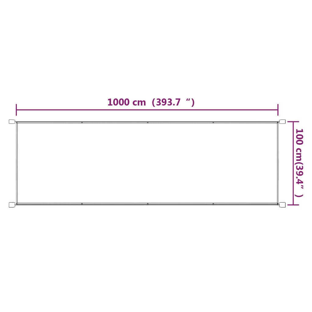 Vertikal markise gråbrun 100x1000 cm oxford stoff
