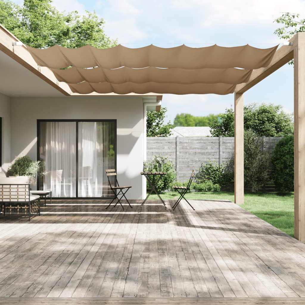 Vertikal markise gråbrun 140x800 cm oxfordstoff