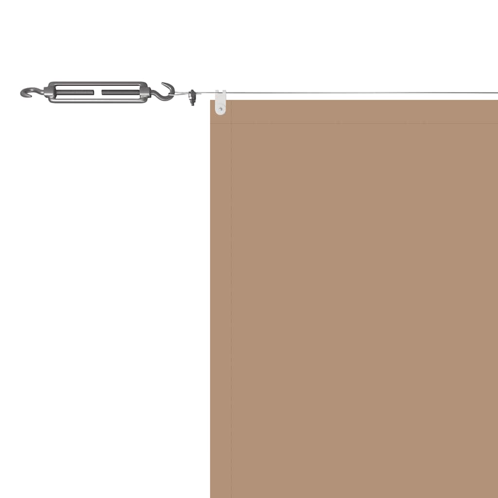Vertikal markise gråbrun 180x1200 cm oxfordstoff