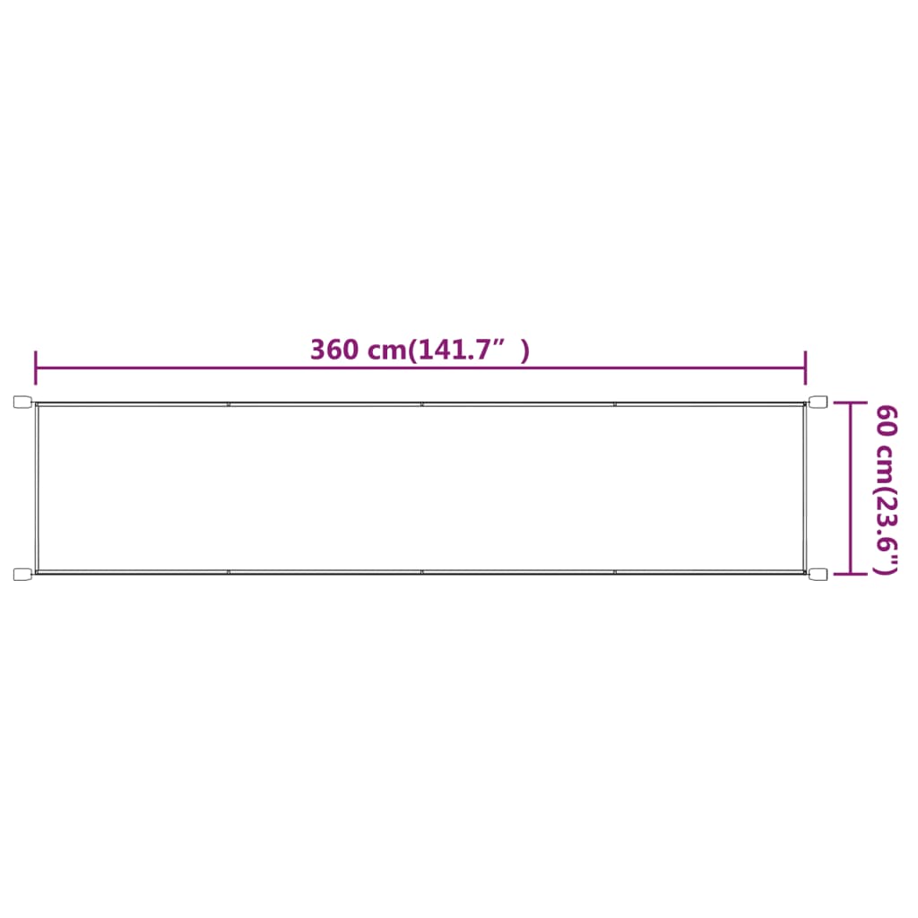 Vertikal markise blå 60x360 cm oxford stoff
