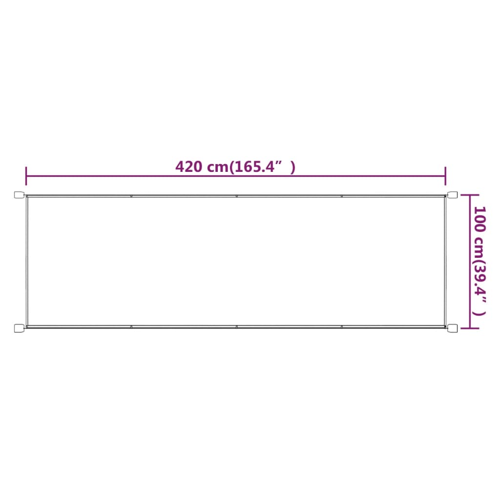 Vertikal markise blå 100x420 cm oxfordstoff