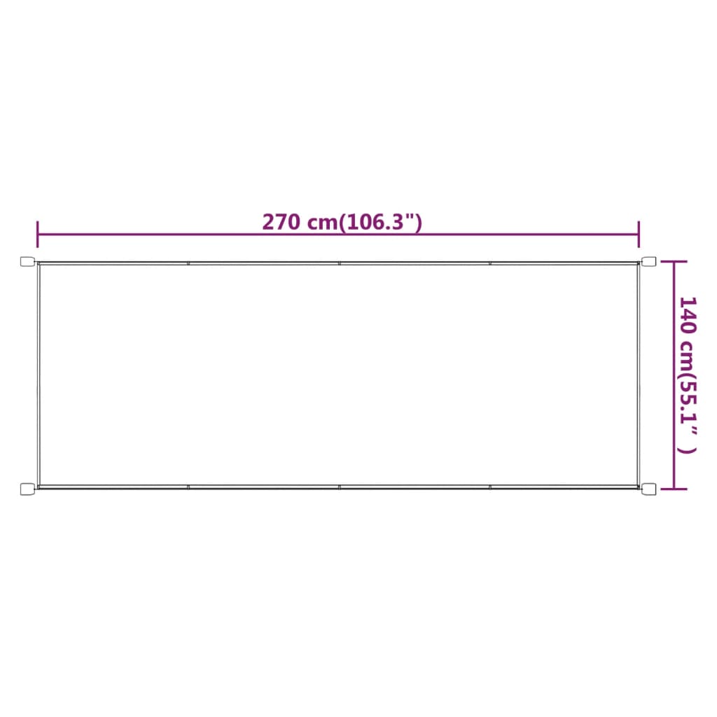 Vertikal markise blå 140x270 cm oxfordstoff