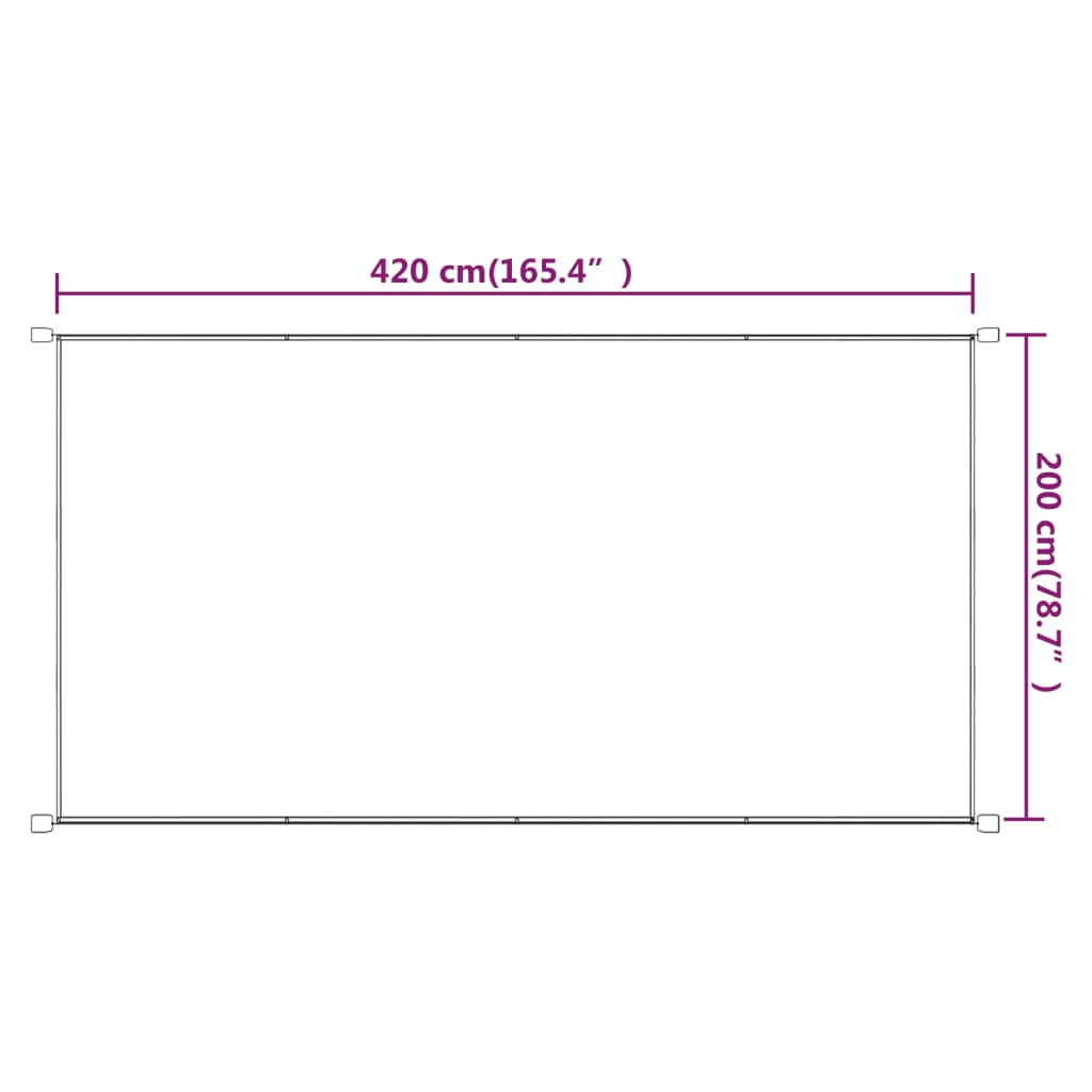 Vertikal markise blå 200x420 cm oxford stoff