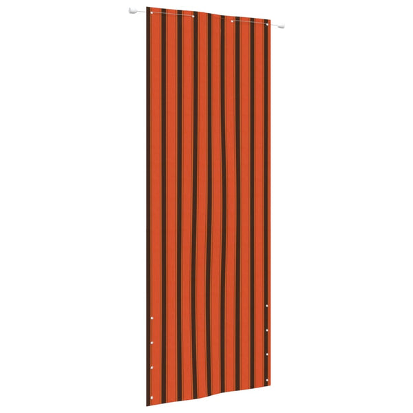 Balkongskjerm oransje og brun 80x240 cm oxfordstoff