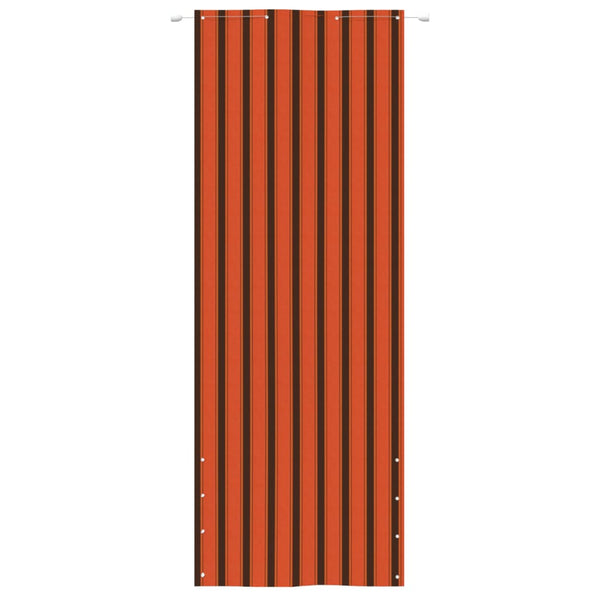 Balkongskjerm oransje og brun 80x240 cm oxfordstoff