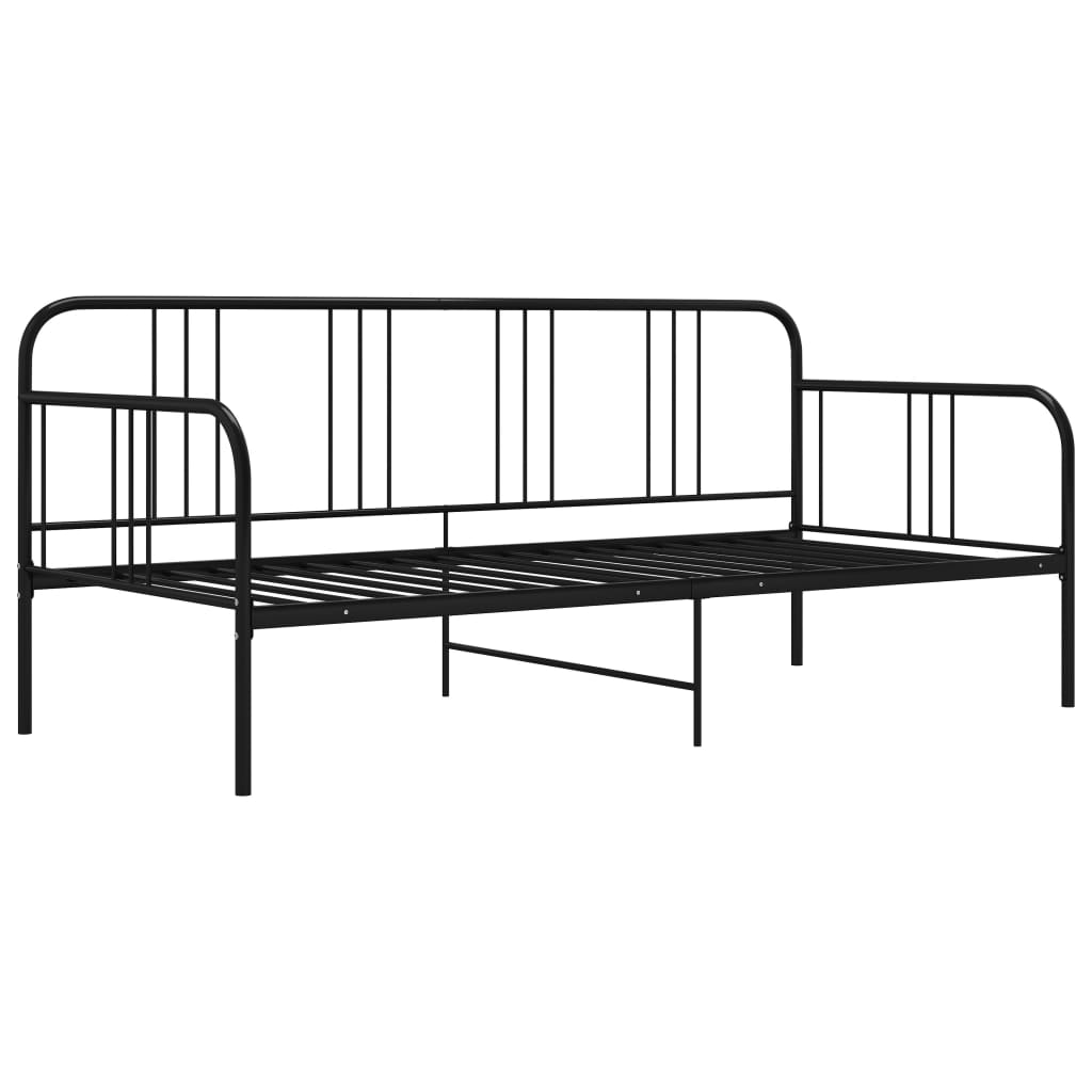 Ramme til sovesofa svart metall 90x200 cm