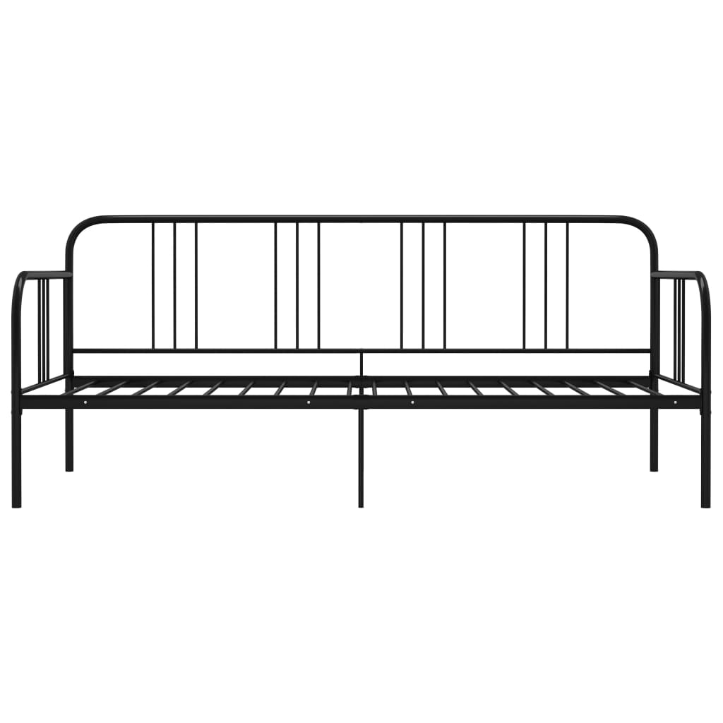 Ramme til sovesofa svart metall 90x200 cm