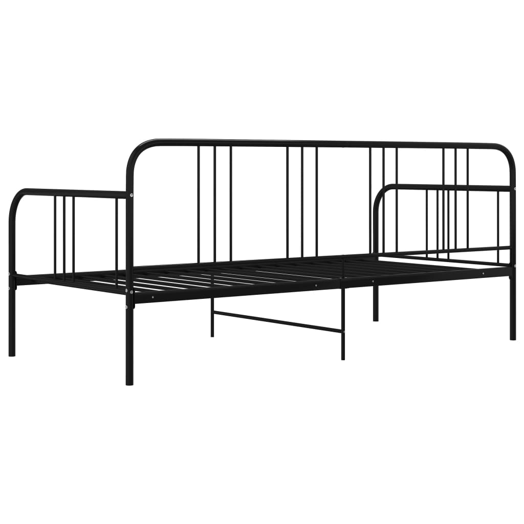 Ramme til sovesofa svart metall 90x200 cm