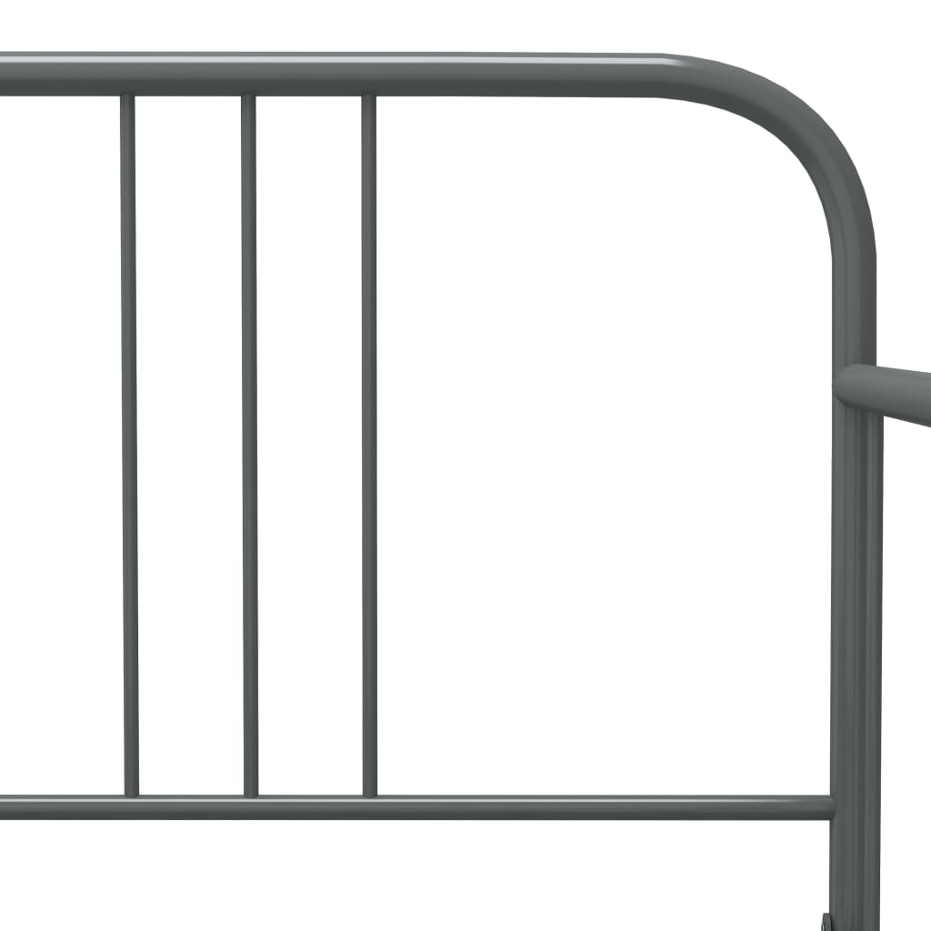 Ramme til sovesofa grå metall 90x200 cm