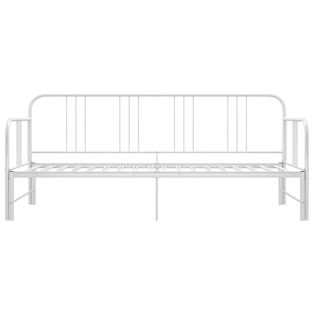 Uttrekkbar ramme til sovesofa hvit metall 90x200 cm