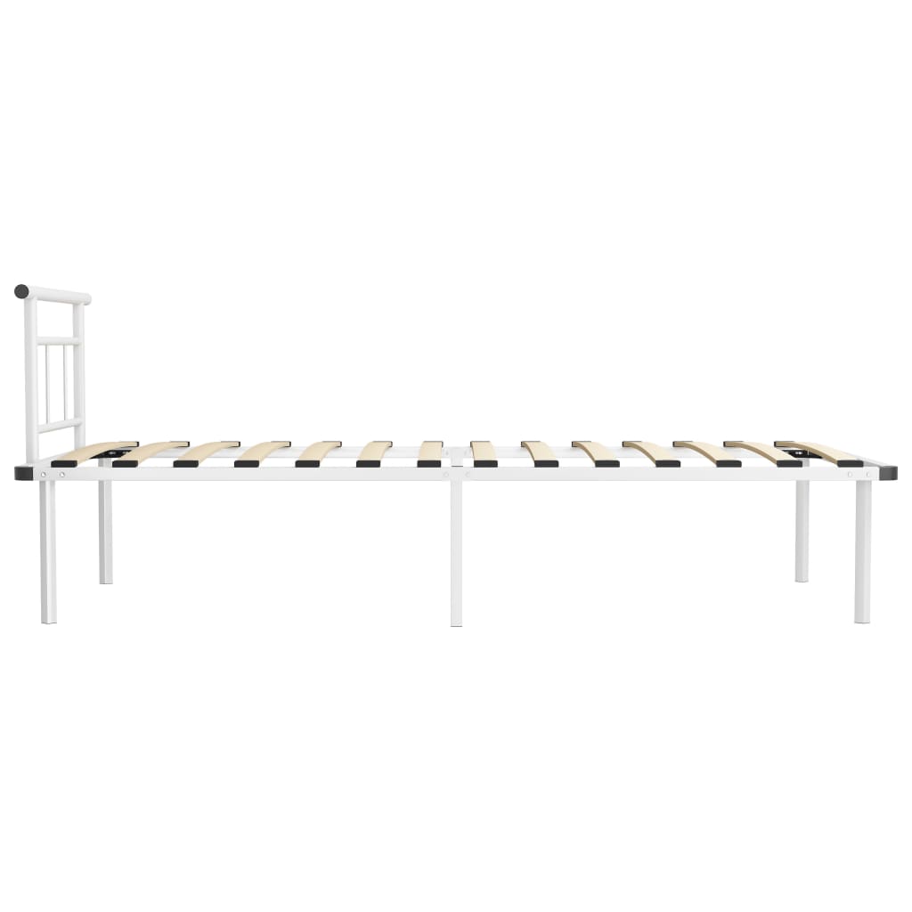Sengeramme hvit metall 100x200 cm