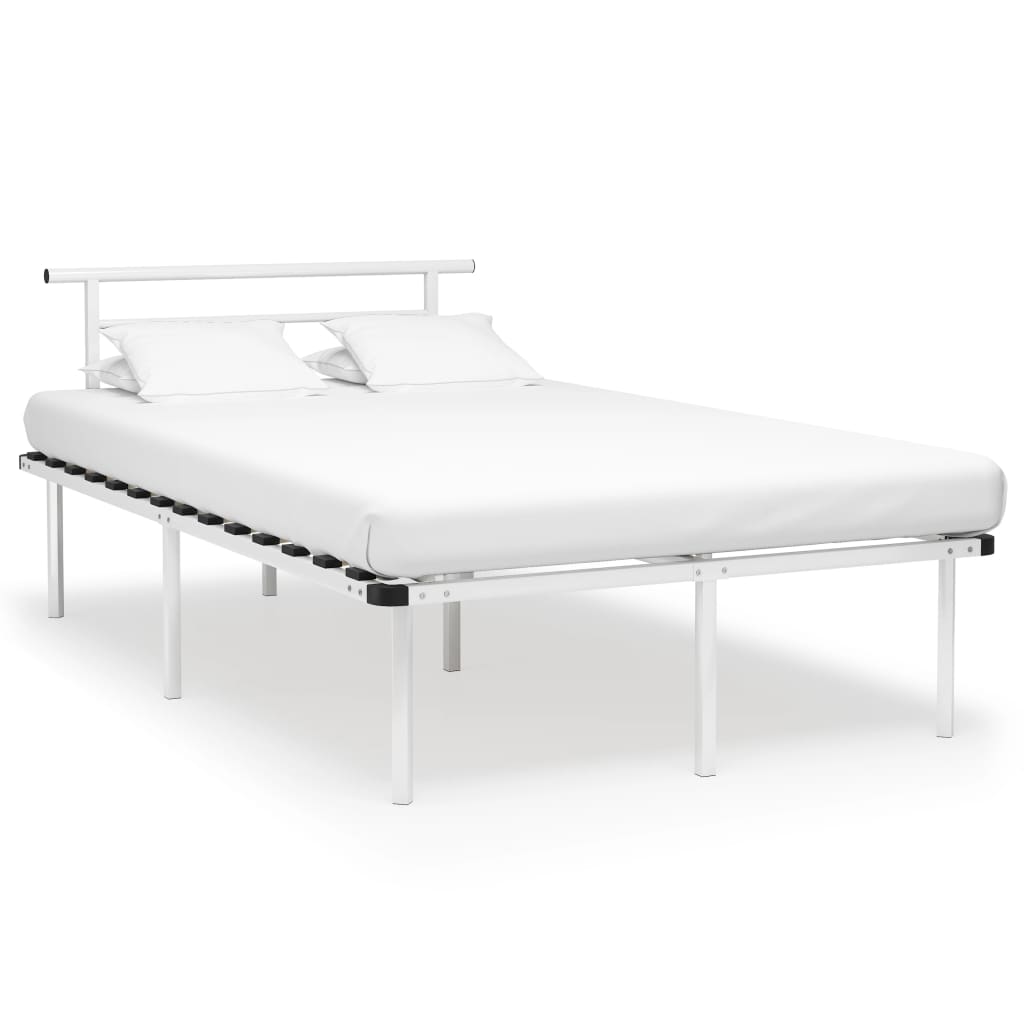 Sengeramme hvit metall 120x200 cm