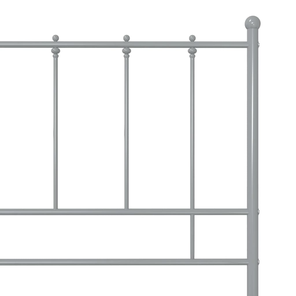 Sengeramme grå metall 100x200 cm