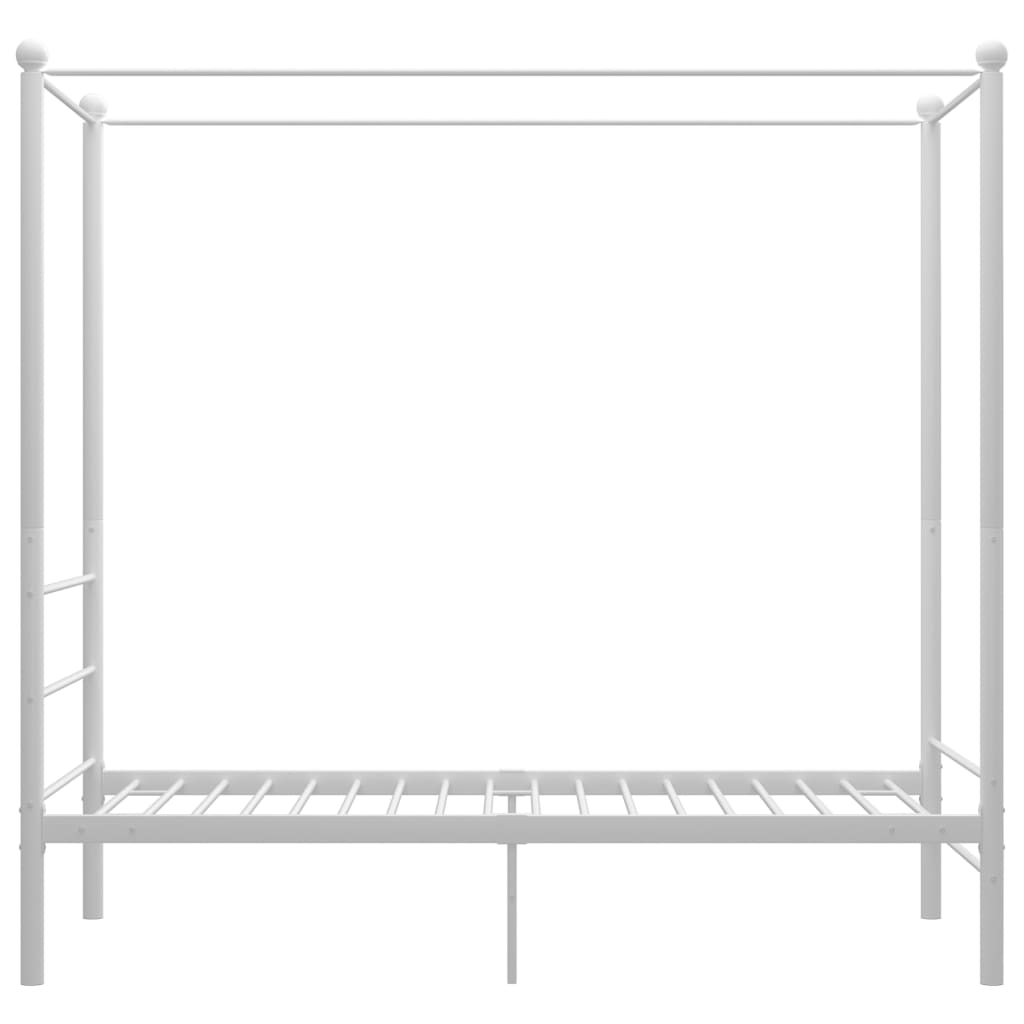 Himmelsengeramme hvit metall 90x200 cm