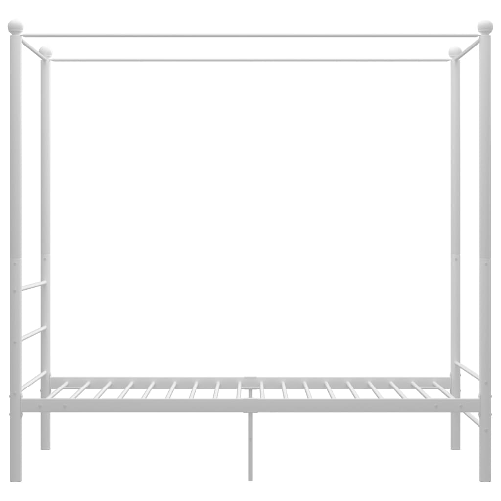 Himmelsengeramme hvit metall 100x200 cm