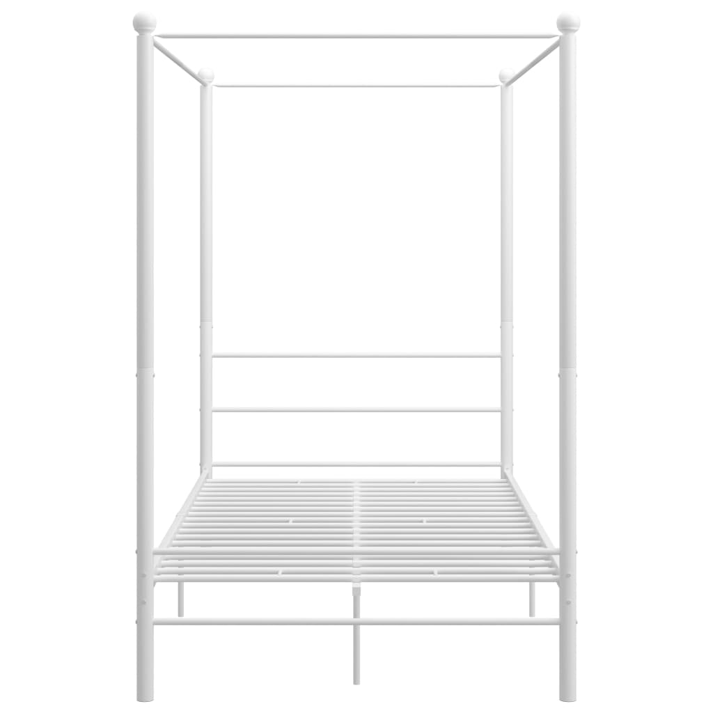 Himmelsengeramme hvit metall 120x200 cm