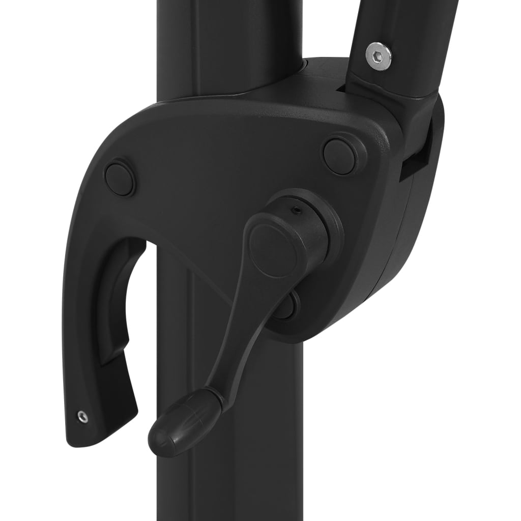 Parasoll med aluminiumsstang 4 nivåer 250x250 cm vinrød