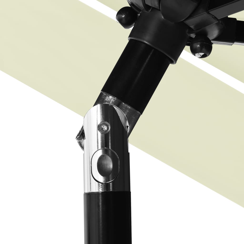 Parasoll med aluminiumsstang 3 nivåer 2,5 m sand