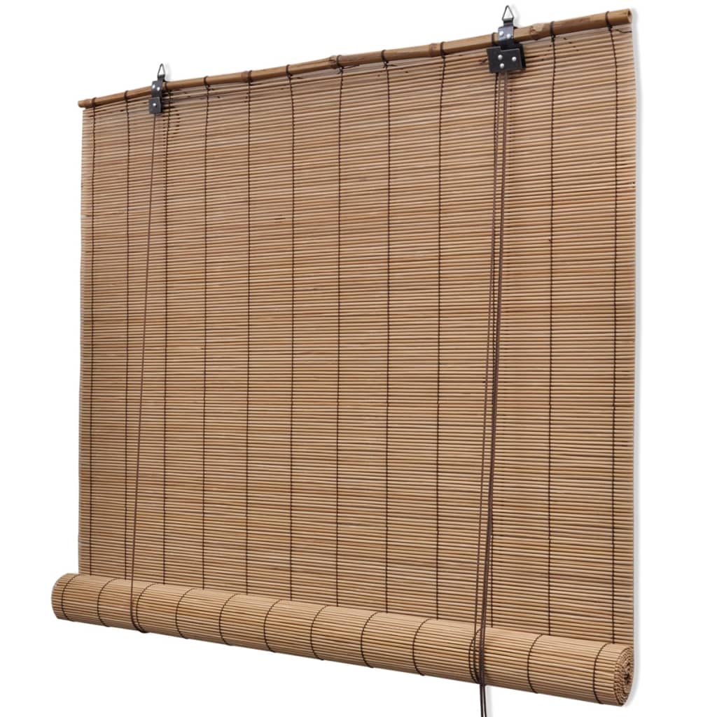 Rullegardiner 2 stk bambus 80x160 cm brun