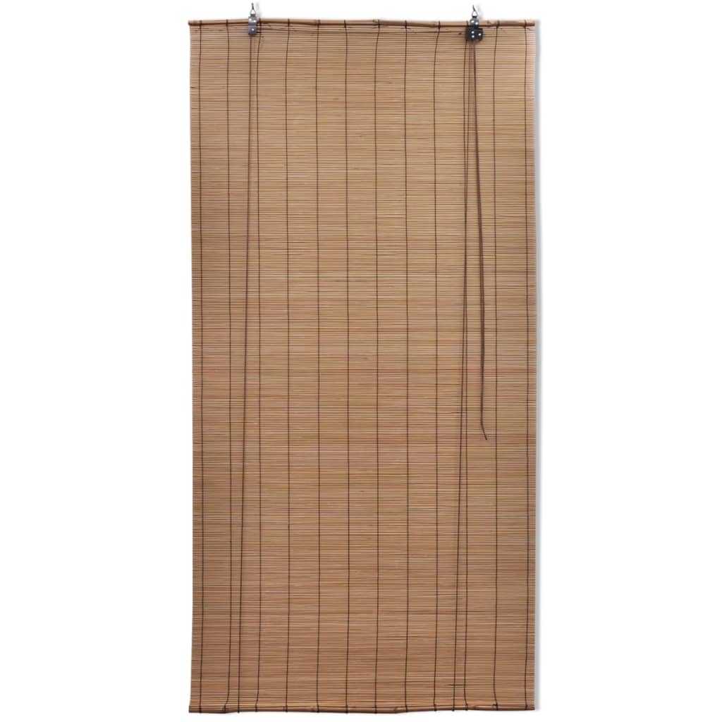Rullegardiner 2 stk bambus 100x160 cm brun