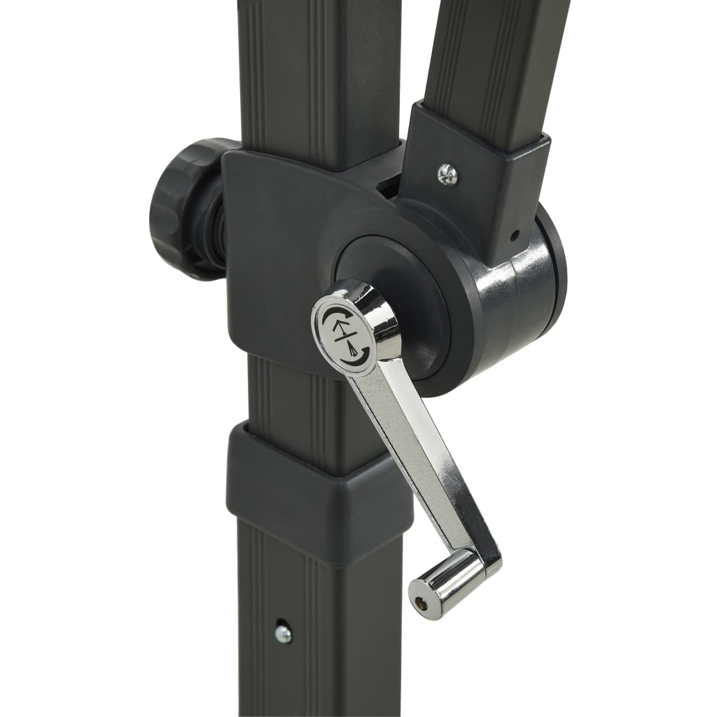 Hengeparasoll med dobbel topp 250x250 cm antrasitt