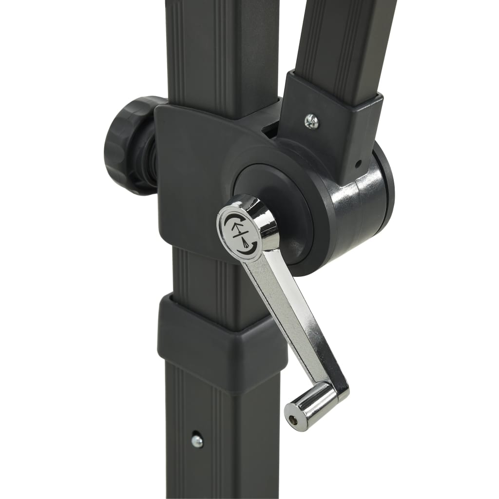 Hengeparasoll med dobbel topp 250x250 cm svart