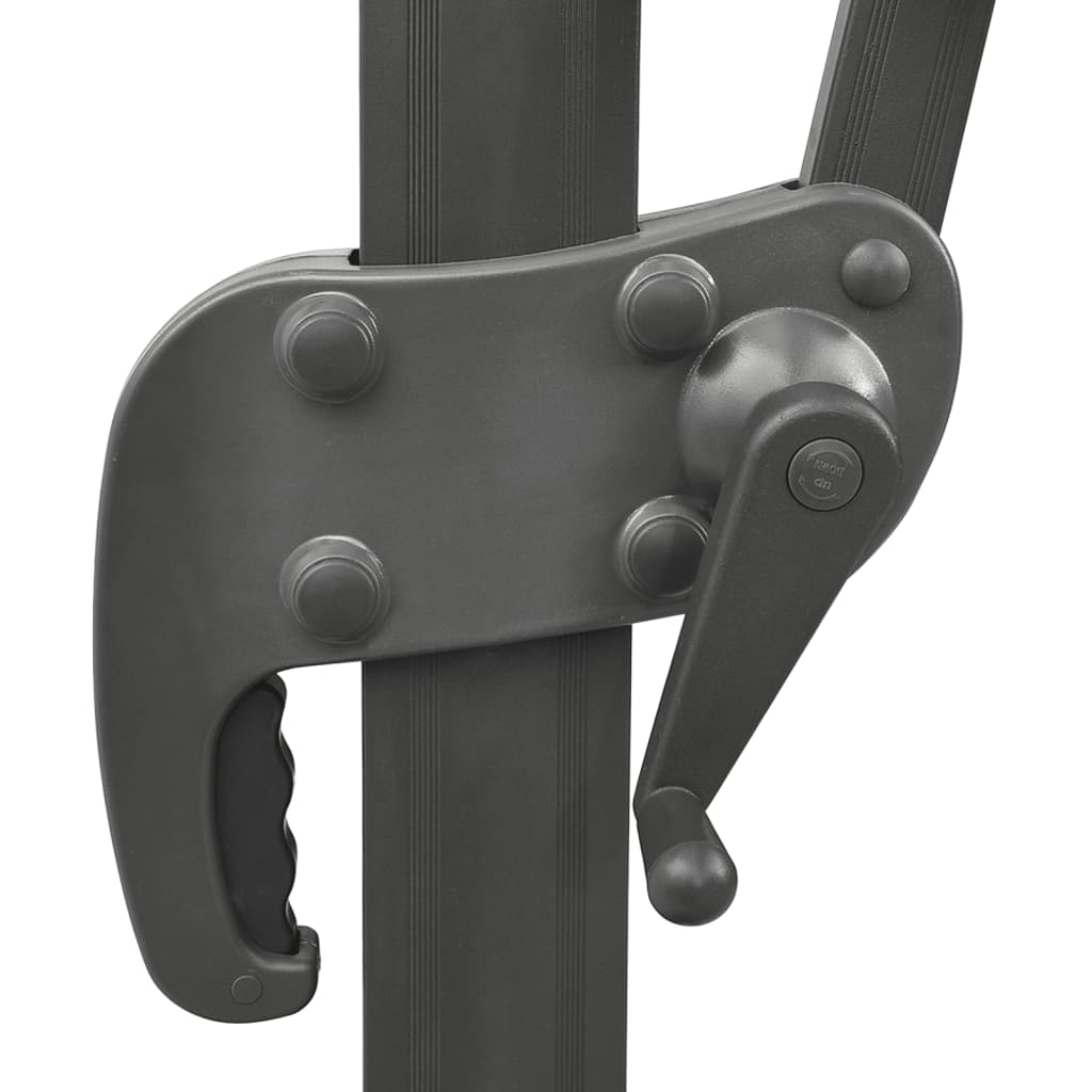 Hengende hageparasoll med dobbel topp terrakotta 400x300 cm