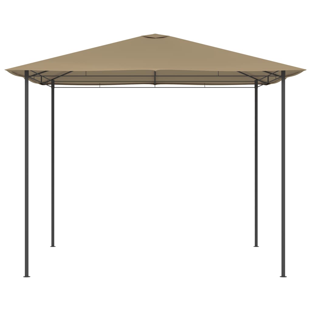 Paviljong 3x3x2,6 m gråbrun 160 g/m²