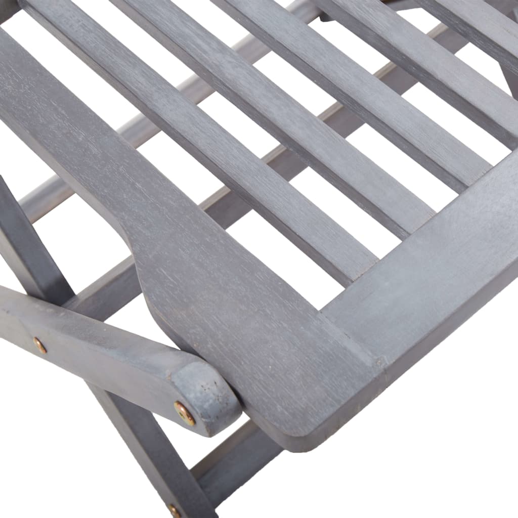 Utendørs spisestue 7 deler heltre akasie grå