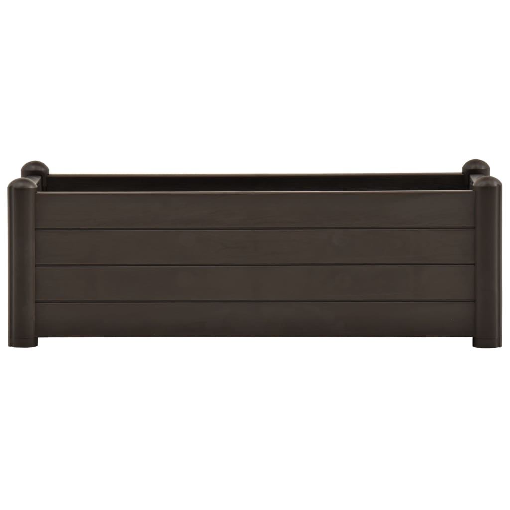 Høybed PP mocca 100x43x35 cm