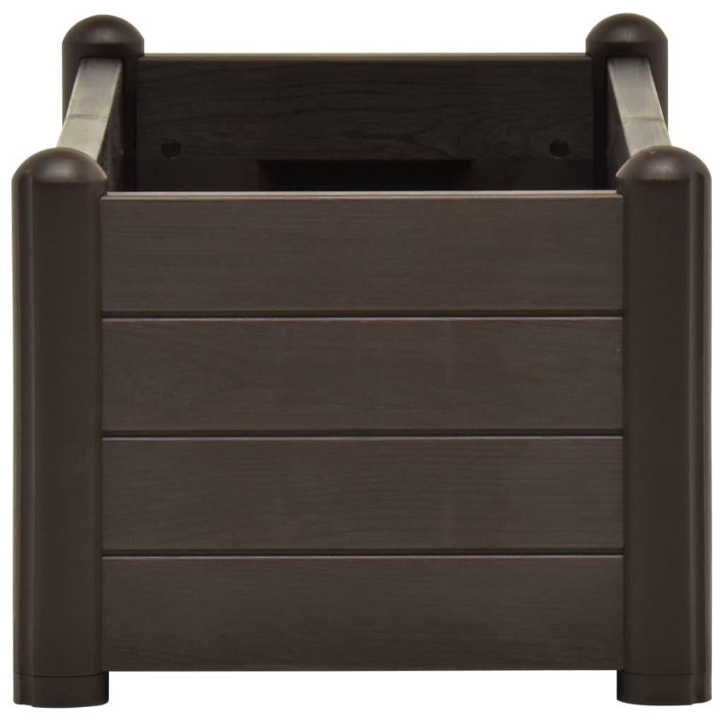 Høybed PP mocca 100x43x35 cm