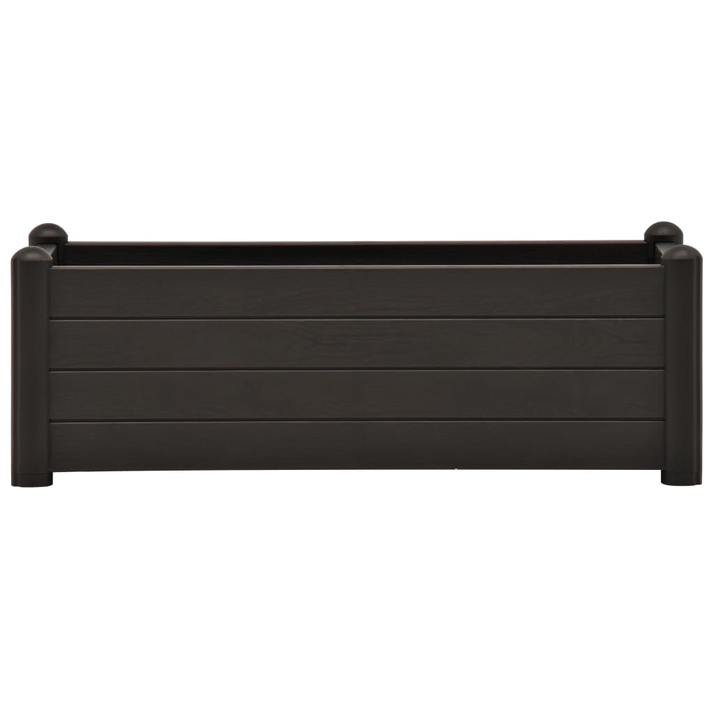 Høybed PP antrasitt 100x43x35 cm