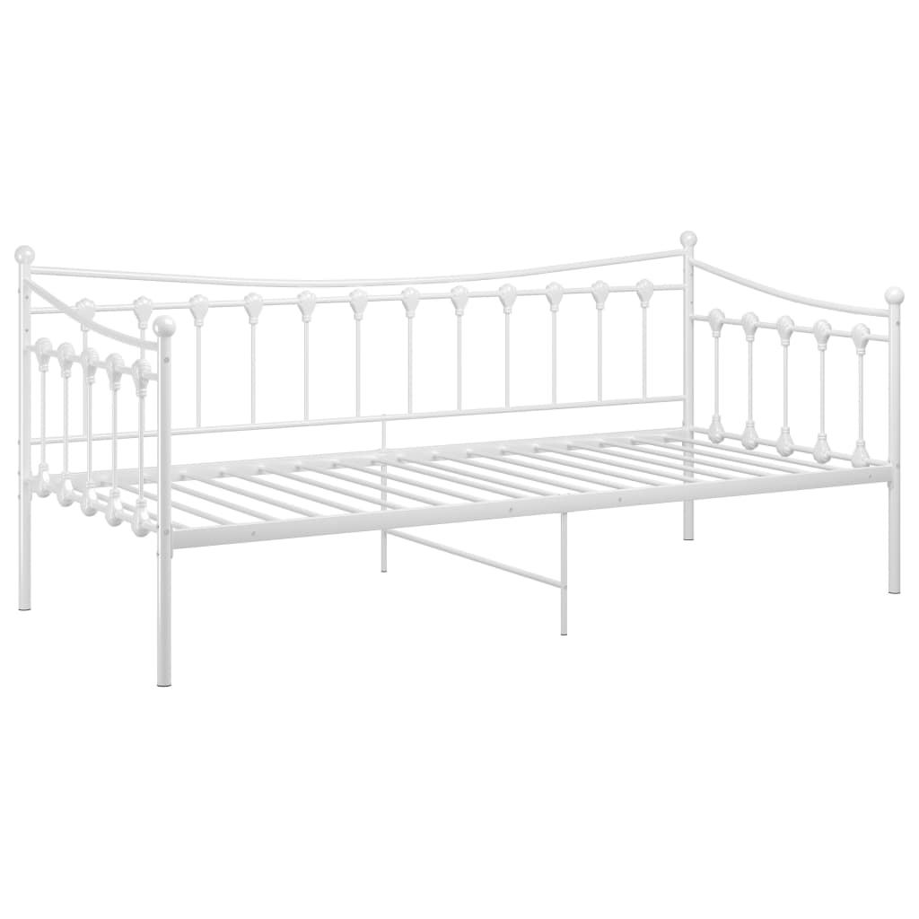 Ramme til sovesofa hvit metall 90x200 cm