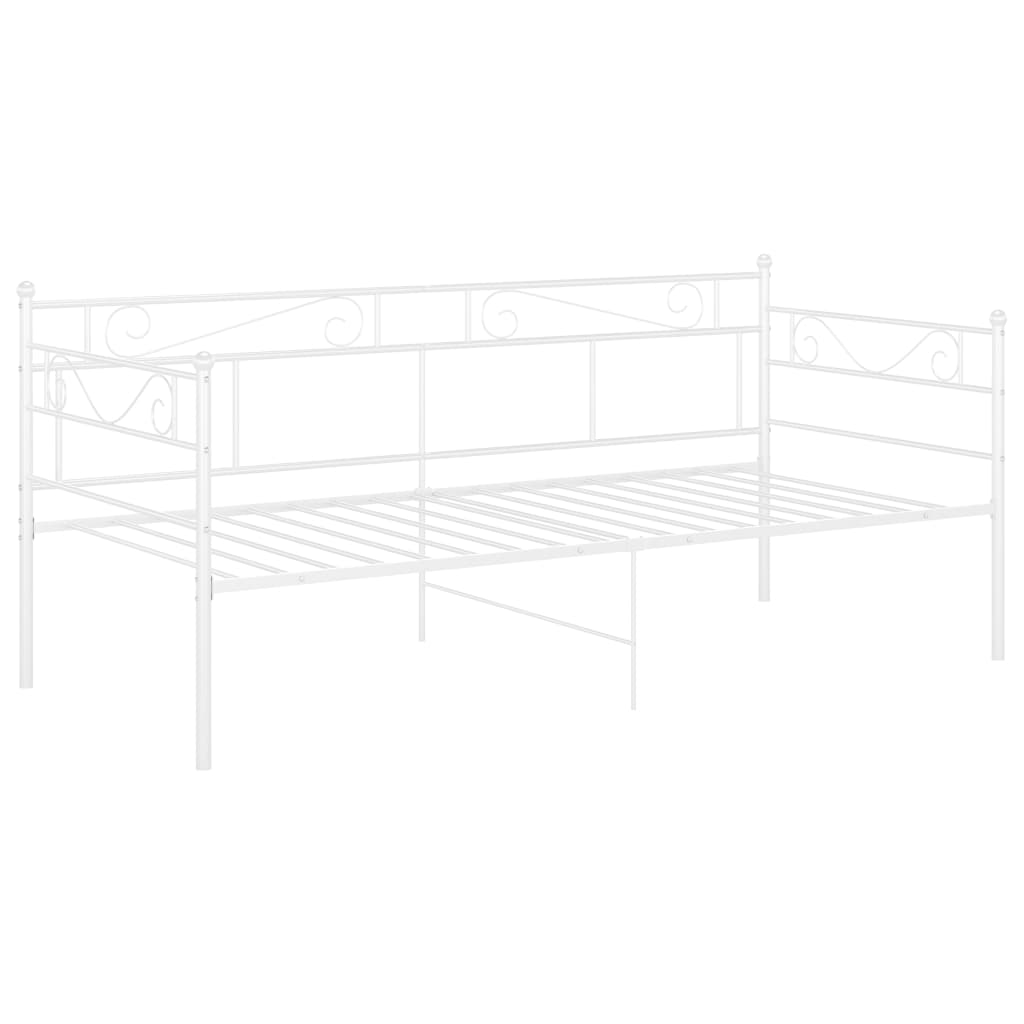 Ramme til sovesofa hvit metall 90x200 cm