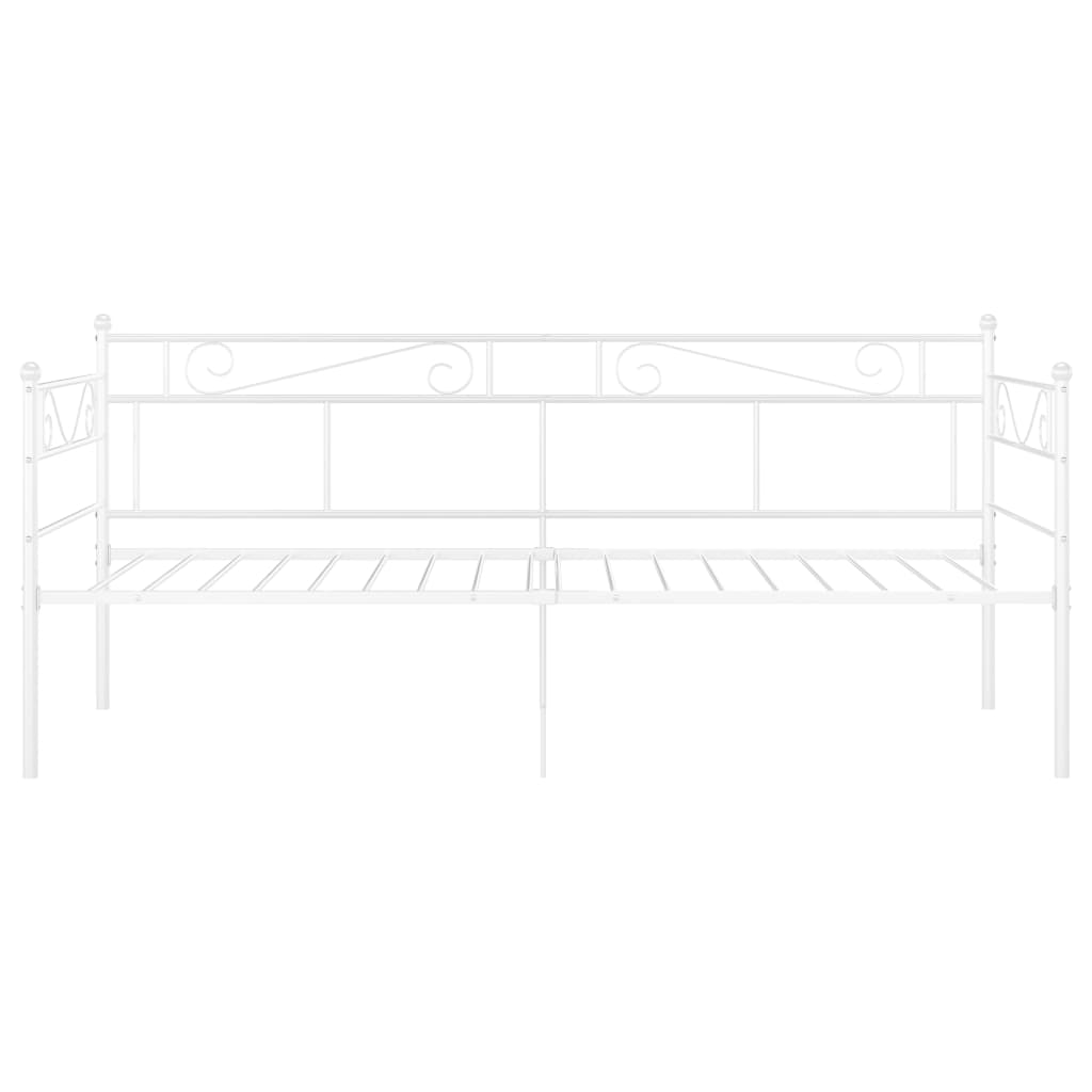 Ramme til sovesofa hvit metall 90x200 cm