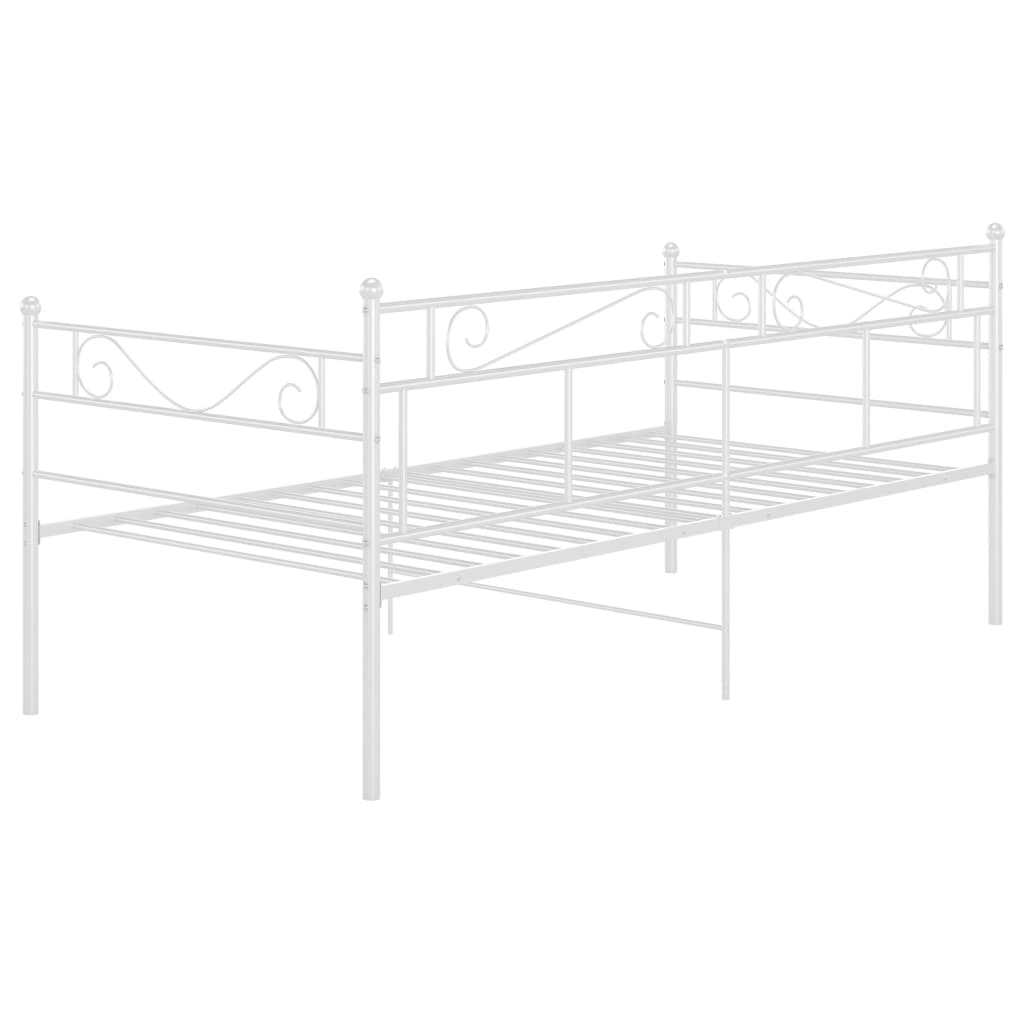 Ramme til sovesofa hvit metall 90x200 cm