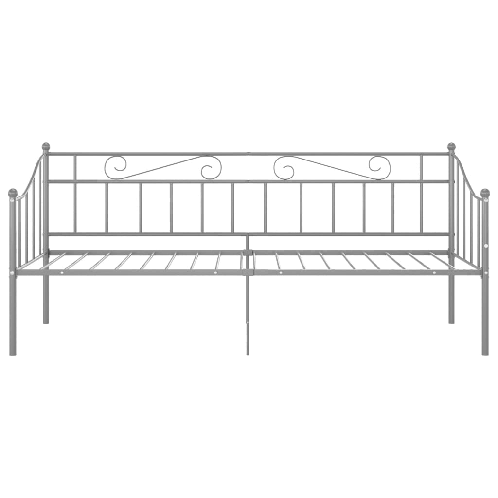Ramme til sovesofa grå metall 90x200 cm
