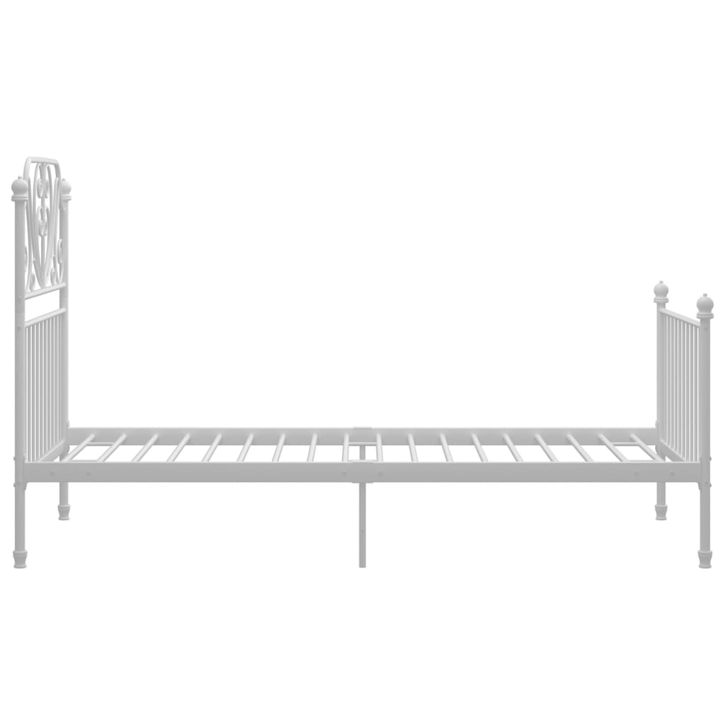 Sengeramme hvit metall 100x200 cm