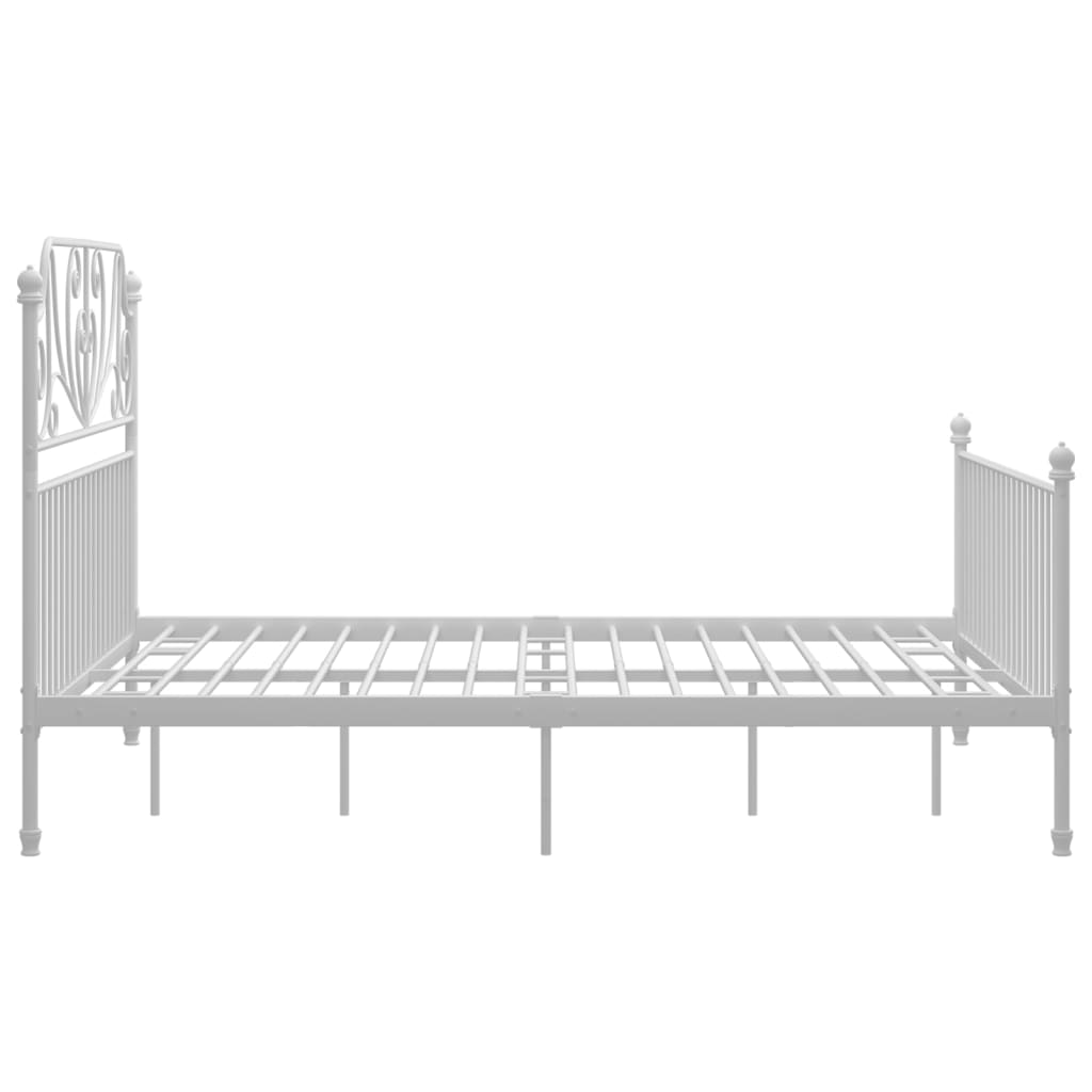 Sengeramme hvit metall 140x200 cm