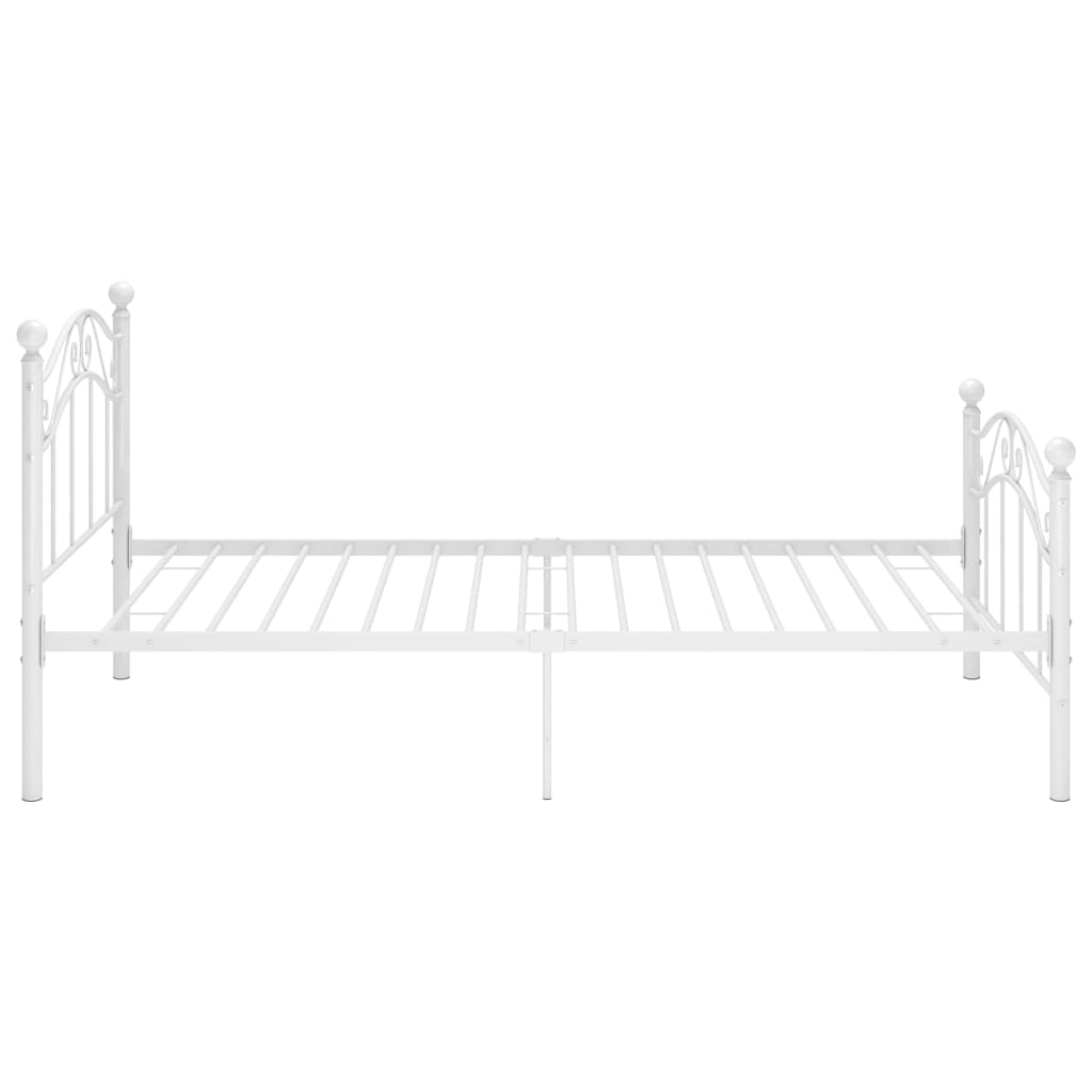 Sengeramme hvit metall 90x200 cm