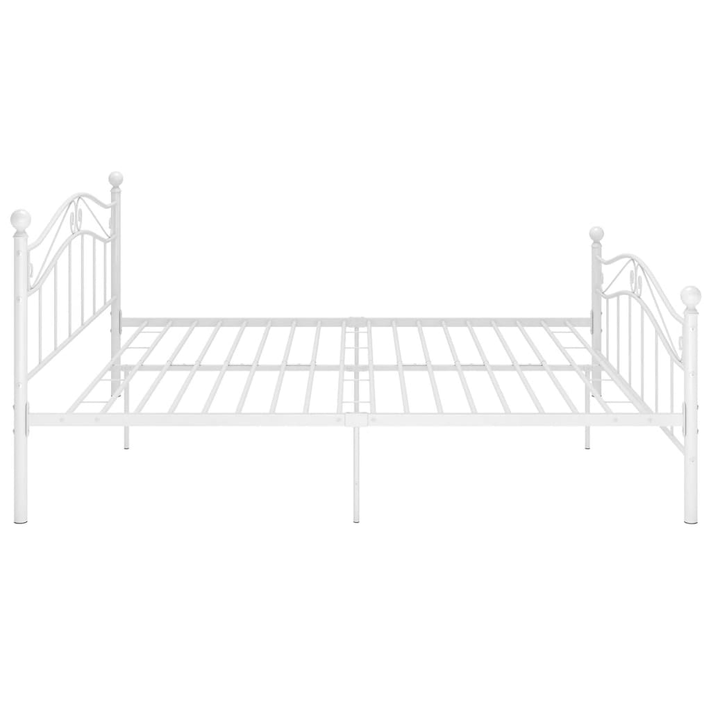 Sengeramme hvit metall 140x200 cm