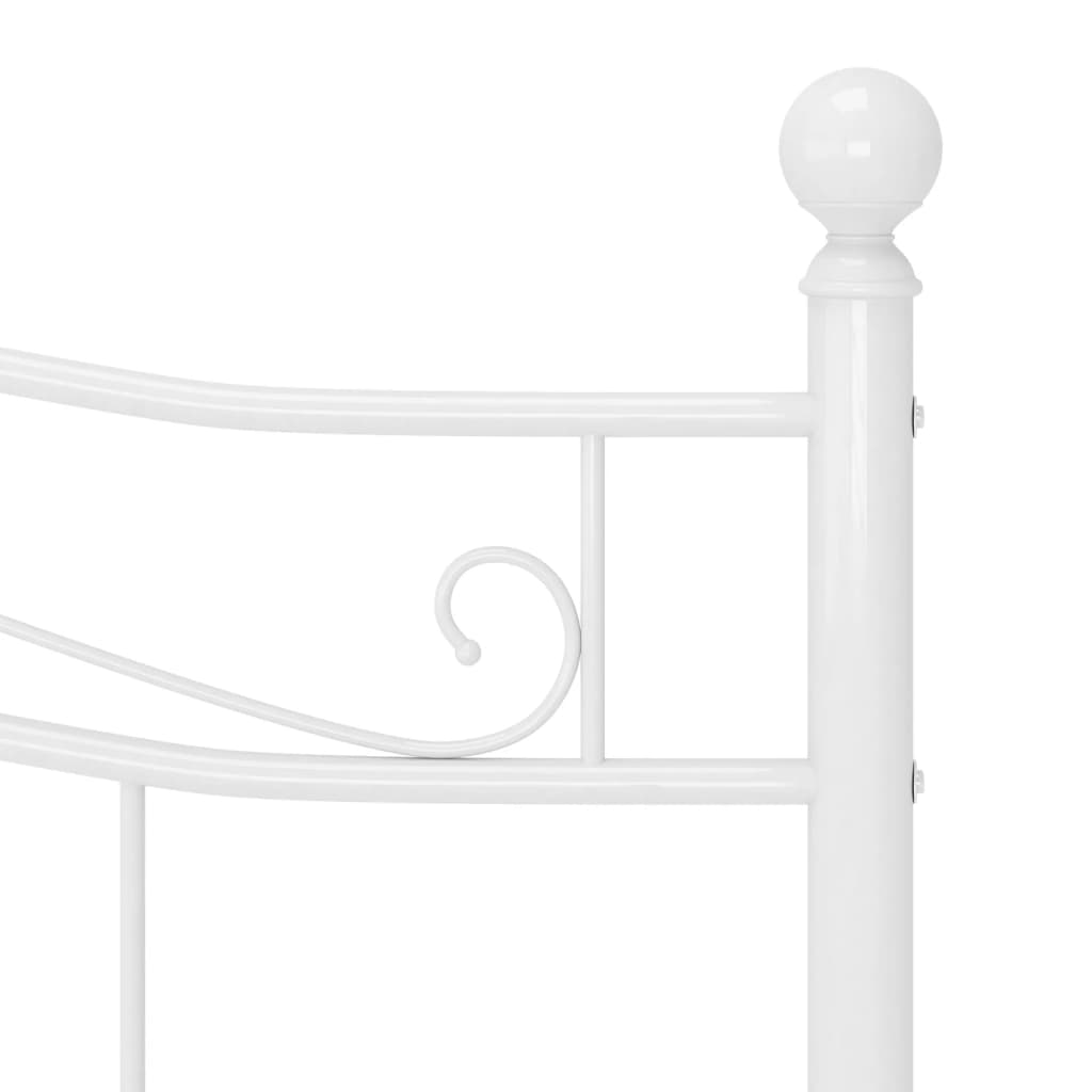 Sengeramme hvit metall 140x200 cm