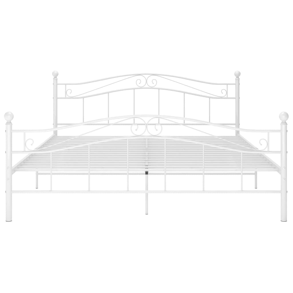 Sengeramme hvit metall 160x200 cm