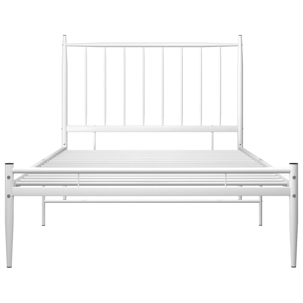 Sengeramme hvit metall 100x200 cm