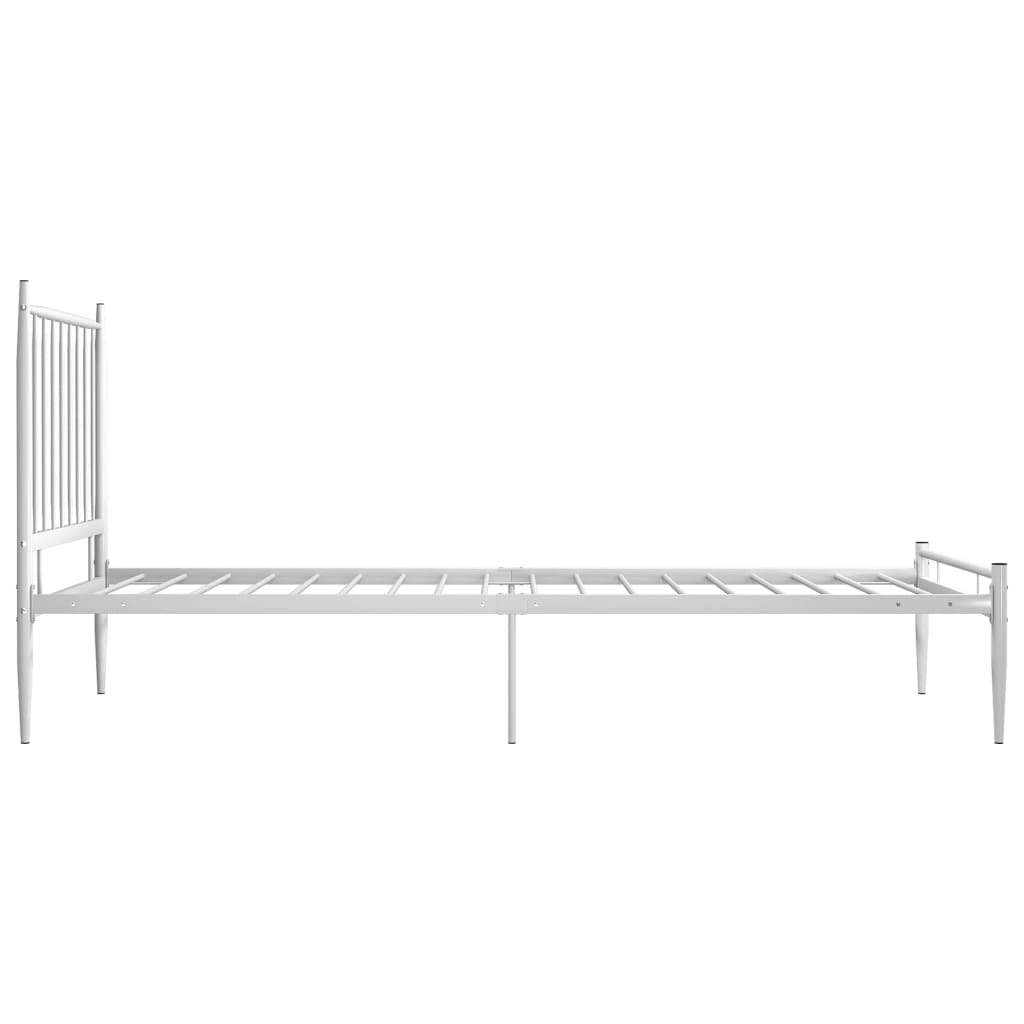 Sengeramme hvit metall 100x200 cm
