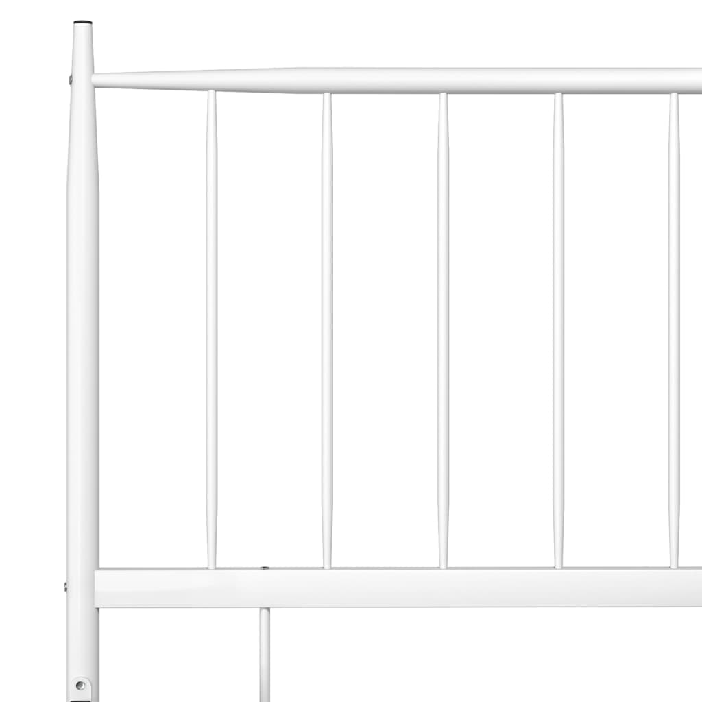 Sengeramme hvit metall 100x200 cm