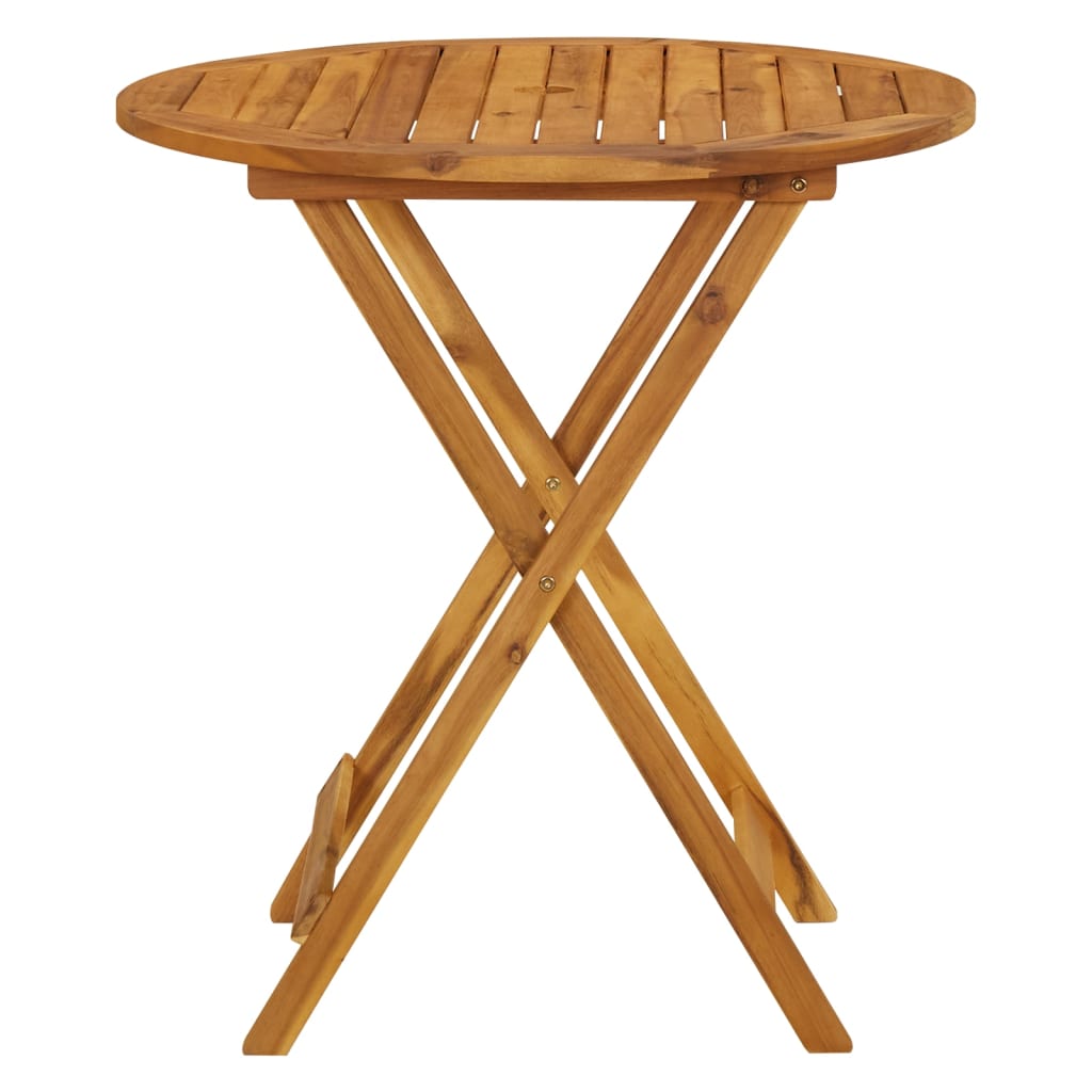 Sammenleggbart hagebord 70 cm heltre akasie