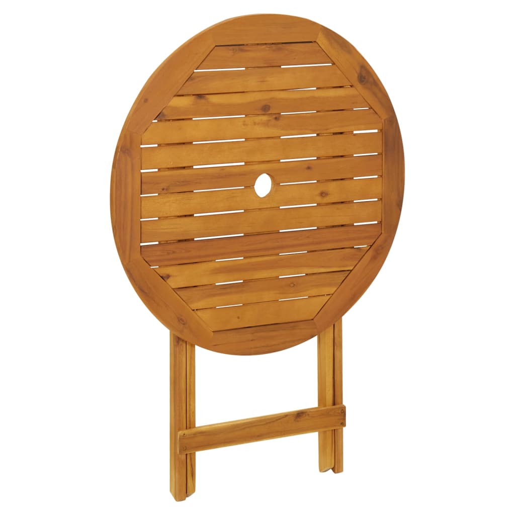 Sammenleggbart hagebord 70 cm heltre akasie