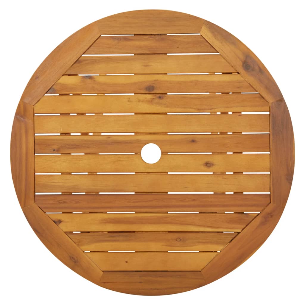 Sammenleggbart hagebord 70 cm heltre akasie